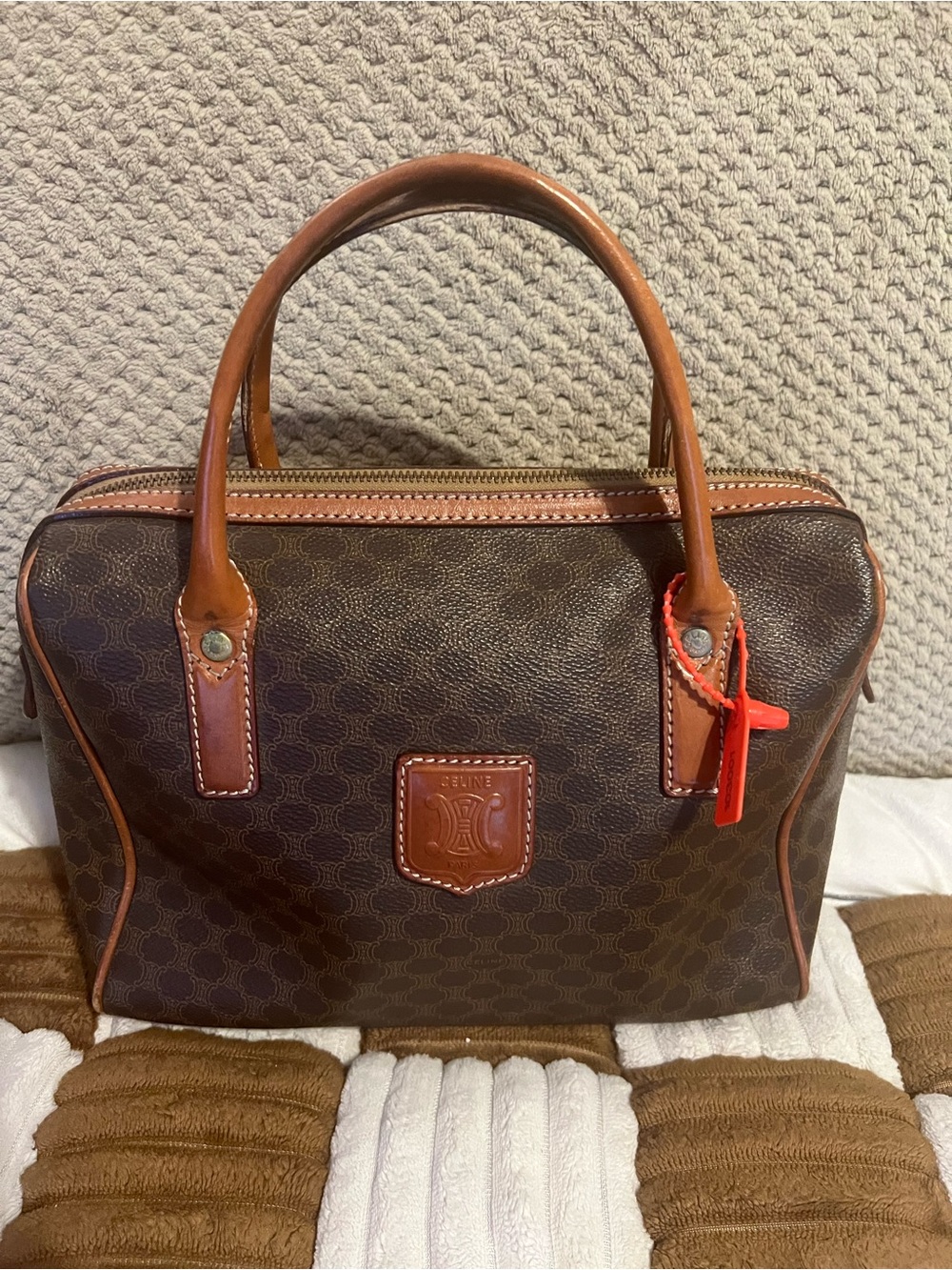 Celine Brown Macadam Small Boston